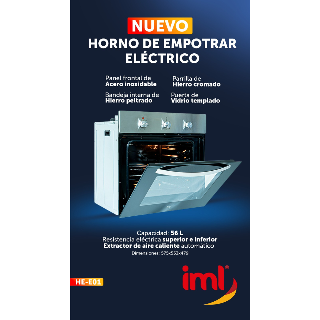 Horno Empotrable Eléctrico 56L 22" HE-E01 IML IML