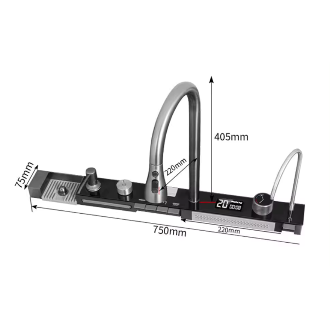 Fregador de Acero Inoxidable 304 1 Tina 5en1 750*460*220mm LS-7545B5 Selecto