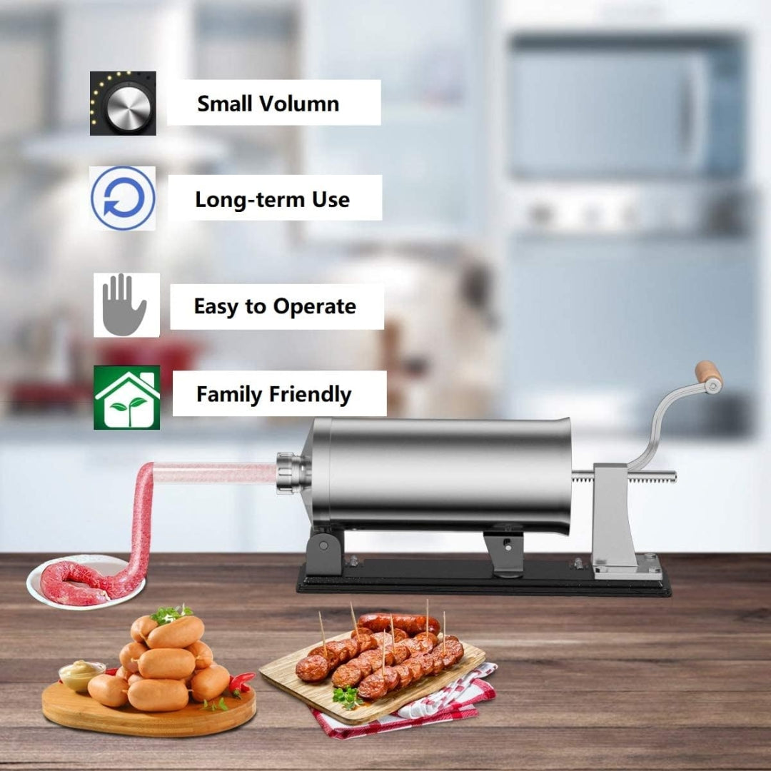 Embutidora para Chorizos o Salchichas de Acero Inoxidable Manual de 3kg & 4kg