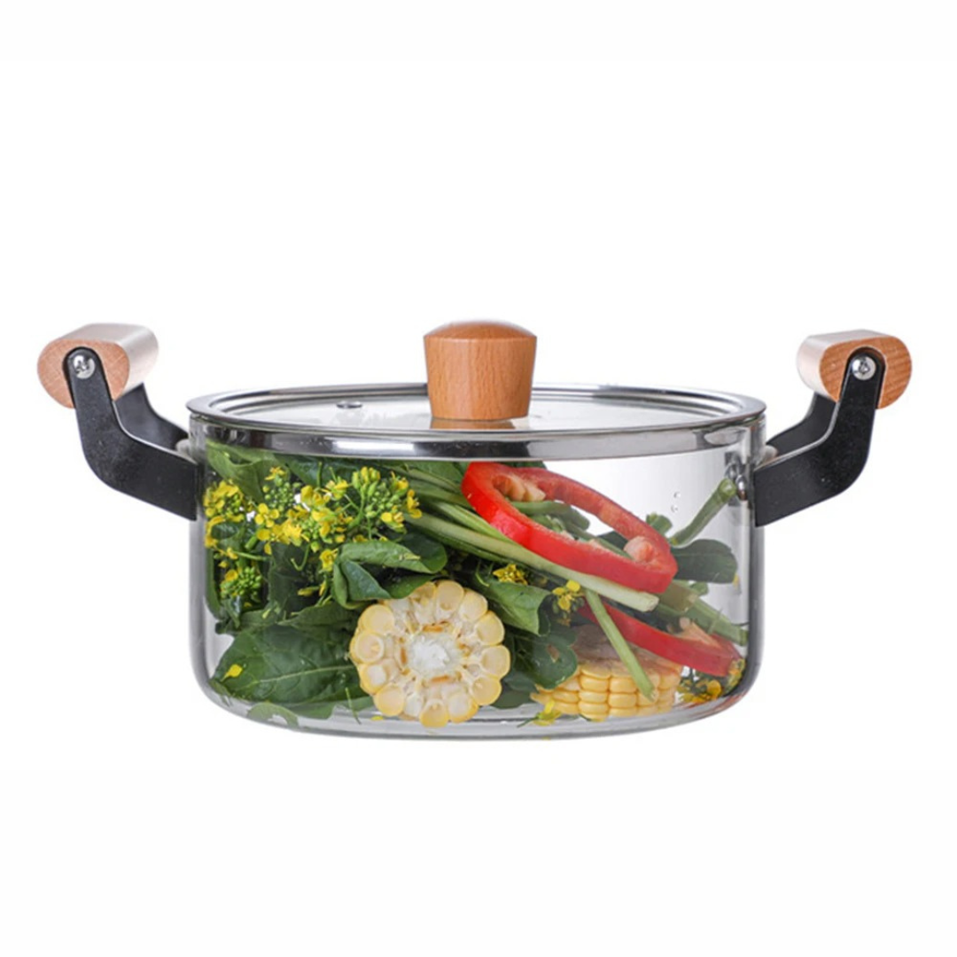 Olla con Tapa de Vidrio 5L Resistente al Calor 86602 Selecto