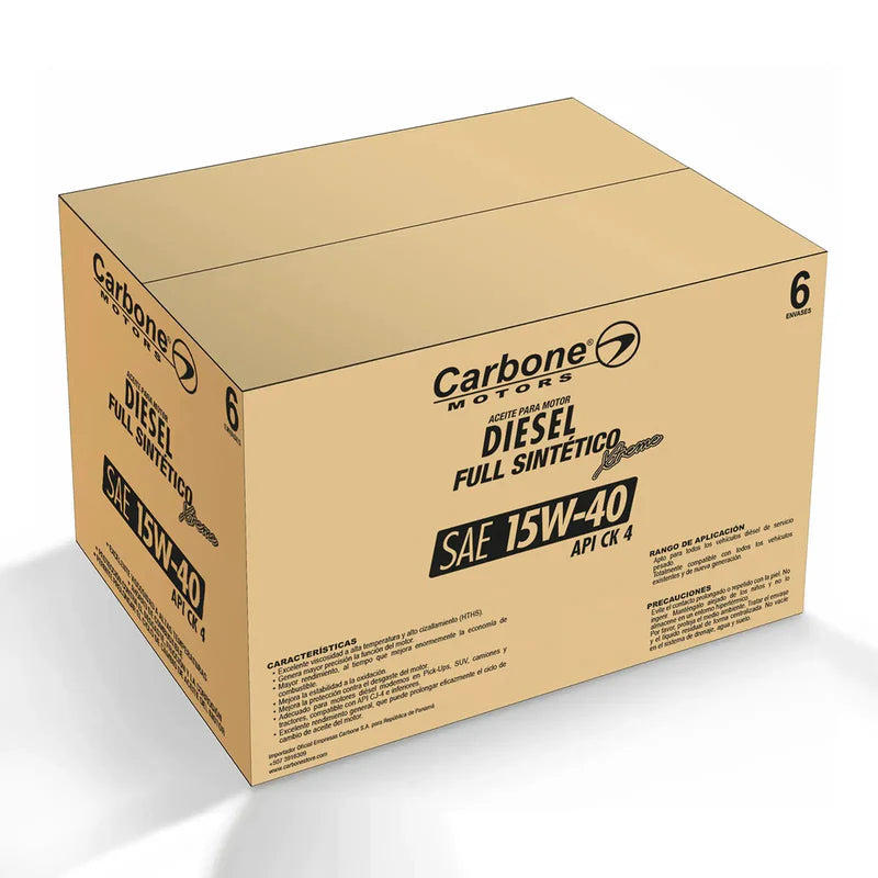 ACEITE DE MOTOR 15W-40 SAE API CK-4 FULL SINTETICO PARA MOTORES DIESEL ( 1 GALON ) CAR-X108