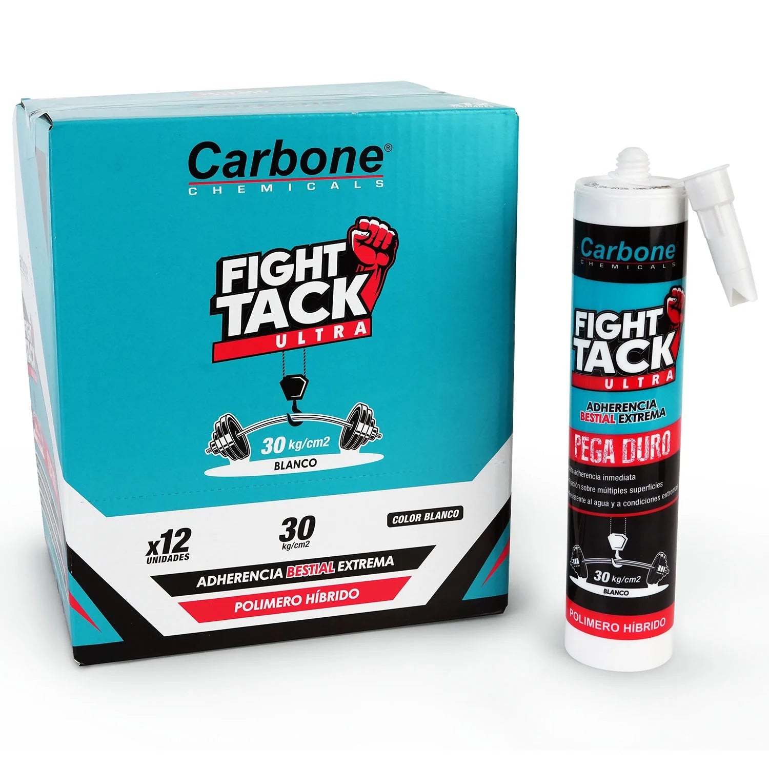 High Tack CARBONE FIGHT ULTRA Agarre Inicial INMEDIATO 30Kgxcm2 Viscosidad Adherencia Y Resistencia Alta BLANCO 290Ml H-0760-FIGHT-ULTRA CARBONE