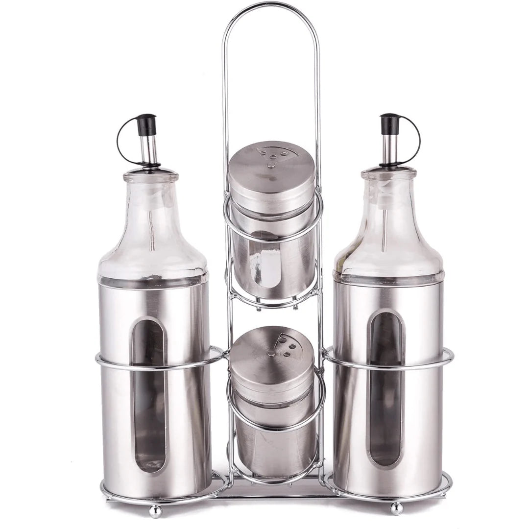 Set de 5 Piezas de Condimenteros y Dispensadores de Aceite 89634 Selecto
