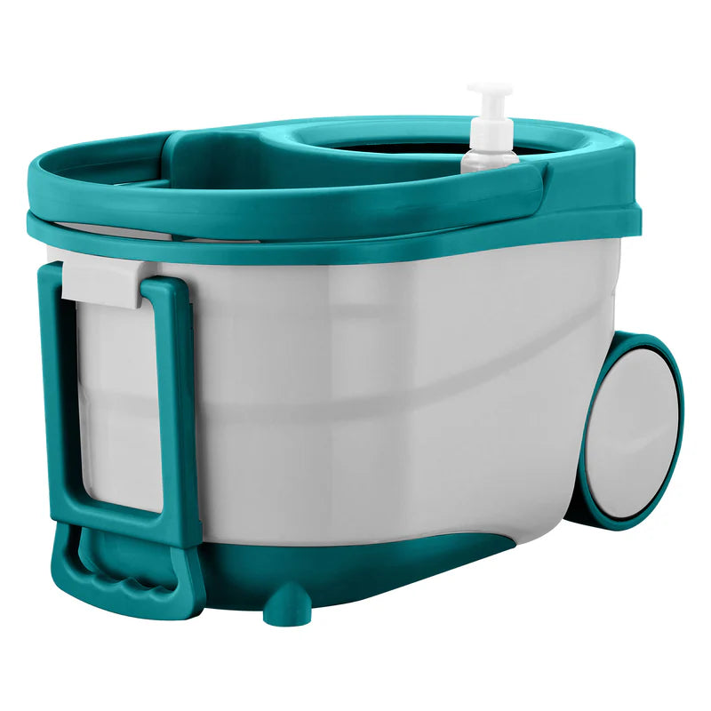 Trapeador Spin & Mop Max Con Tina Giratoria Inoxidable De 9 Litros AN36