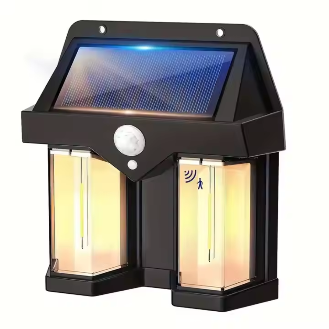 Lampara de Pared para Exterior 2 LED con Panel Solar 88366 Selecto