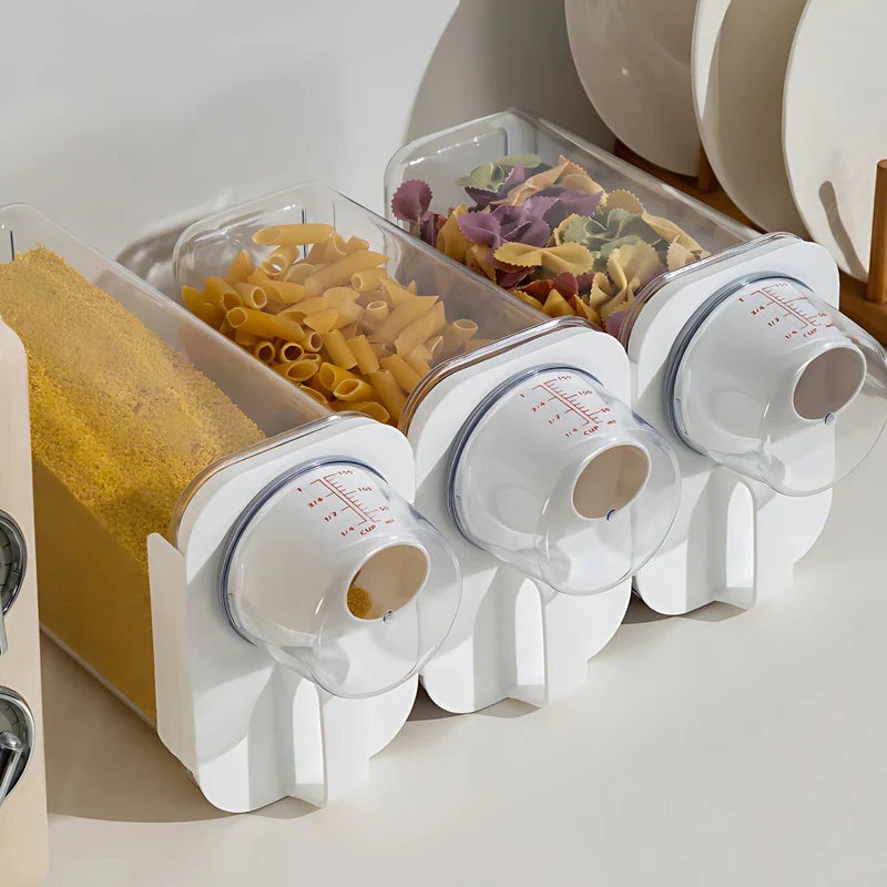 Recipiente Hermético 1100Ml Con Tapa Medidora. Ideal Para Alimentos Secos. AB974