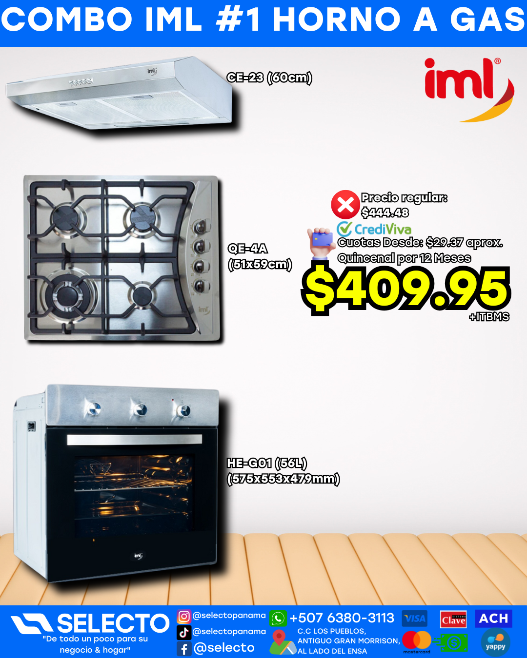 Combo IML #1 con Horno a Gas