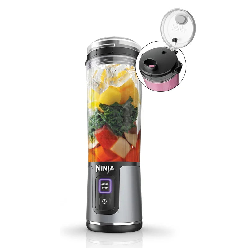 Licuadora Personal Ninja Blast Black BC151. Minibatidora Portátil, Recargable, Smoothies, Batidos De Proteínas, Pica Hielo Y Frutas Congeladas. NJS-09-BC151LAABK NINJA