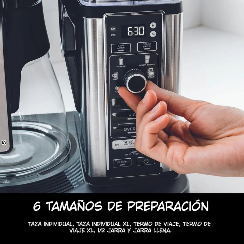 Cafetera Ninja Specialty CM401. Maquina De Café De Capacidad Hasta 10 Tazas, Espumador Plegable Y Filtro Permanente. NJS-19-CM401 NINJA