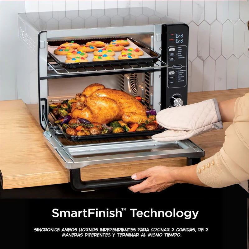 Horno Doble 10 En 1 Ninja Double Oven Con Flex Door. Freidora De Aire DCT400. NINJA