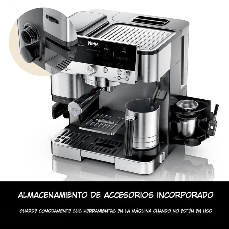 Máquina De Expresso Ninja Luxe Café Premier. Cafetera ES601 Con Moledor De Café Integrado. NINJA