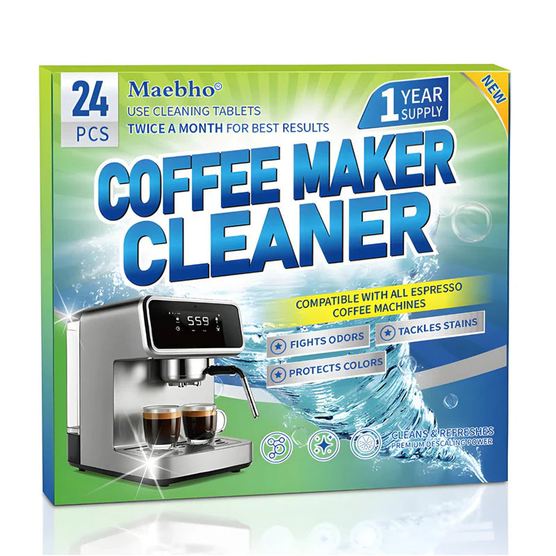 Pastillas Efervescentes Para Limpieza De Cafeteras Espresso. Tabletas De Limpieza De Maquina De Café. Pack 24 Unidades. TU051 Selecto