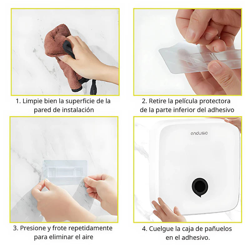 Dispensador De Toallas De Mano Color Blanco. Porta Servilletas De Pared. Caja Dispensadora De Papel 28×26.5×7.8 Cm. TU067 Selecto