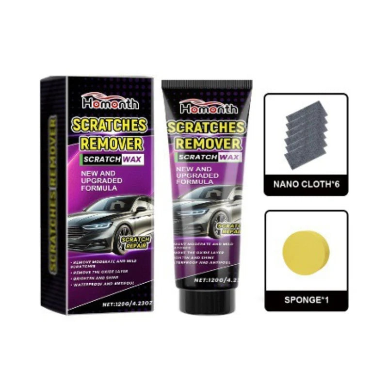 Removedor De Rayones Para Autos 120G Con Paños Y Esponja. Pasta Para Pulir Y Eliminar Rayones De Carros. TU090 Selecto