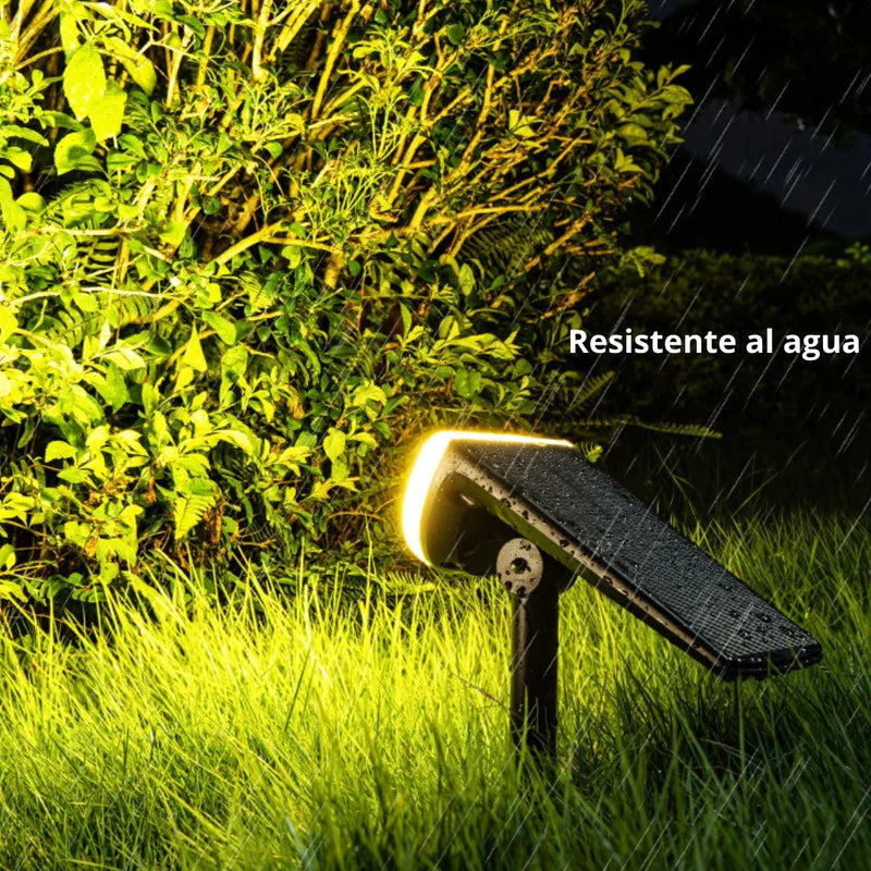 Foco Solar LED Exterior Resistente Al Agua Con Cabezal Ajustable. Lámpara Para Jardín Luz Cálida Autorecargable. (Hasta 10 Horas) TU180 Selecto
