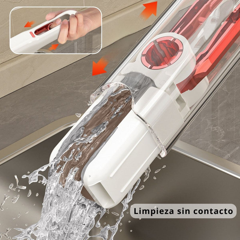 Limpia Ventanas Escurridor Trapeador Retráctil Mini Con Autoescurrido. Mini Mop Plegable 180°. Mini Mopa Para Limpieza En Seco Y Húmedo. TU188 Selecto