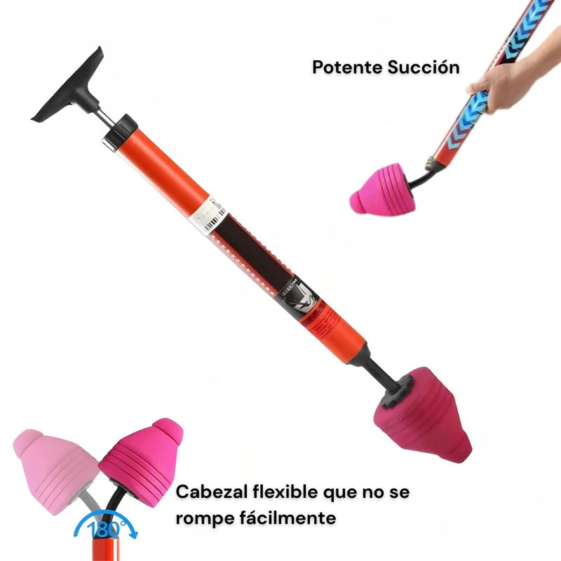 Destapador De Inodoros De Alta Presión. Destapacaños De Succión Potente Para Baño, Cocina Y Drenajes. Destapa Cañerias TU192 Selecto