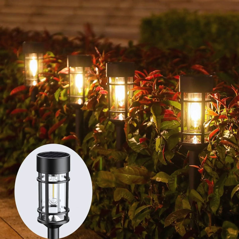 Lámpara Estaca Solar LED Para Jardín. Reflector Exterior Con Panel Solar Integrado. 54.6 Cm Alto. Batería Recargable De 900 Mah. TU196 Selecto