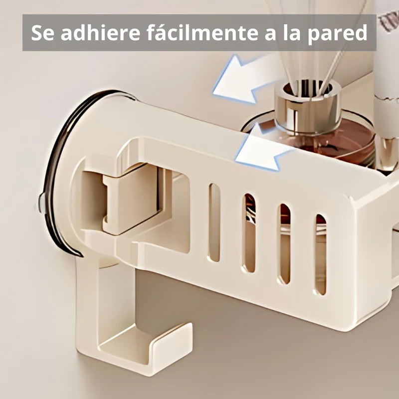 Repisas De Aluminio Con Ventosa Para Baño. Estante Flotante De Ducha. TU198 Selecto