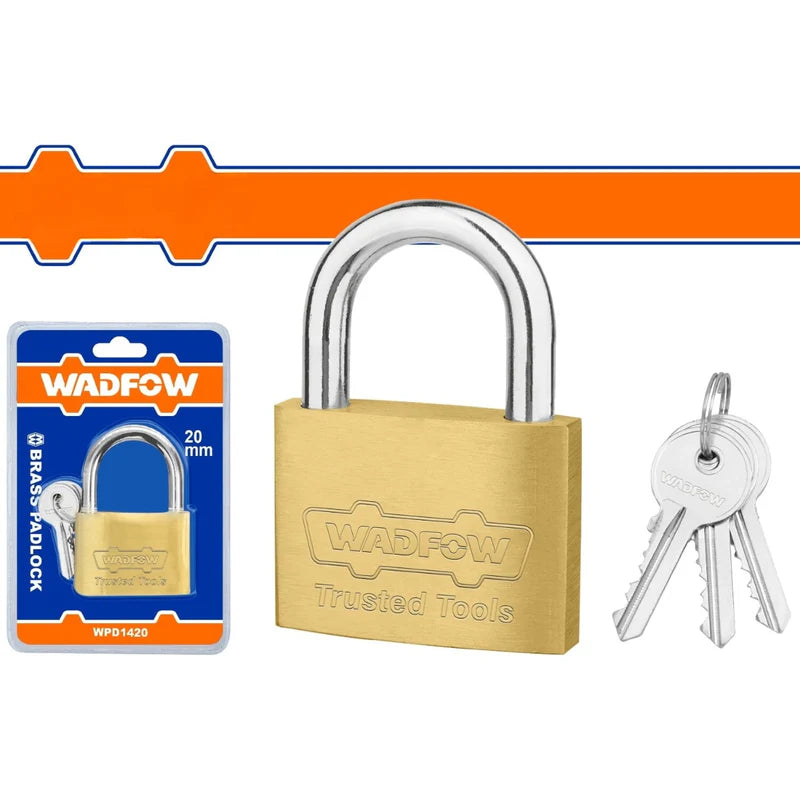 Candados Cortos De Latón. Incluye 3 Llaves. Wadfow WPD1440 WADFOW