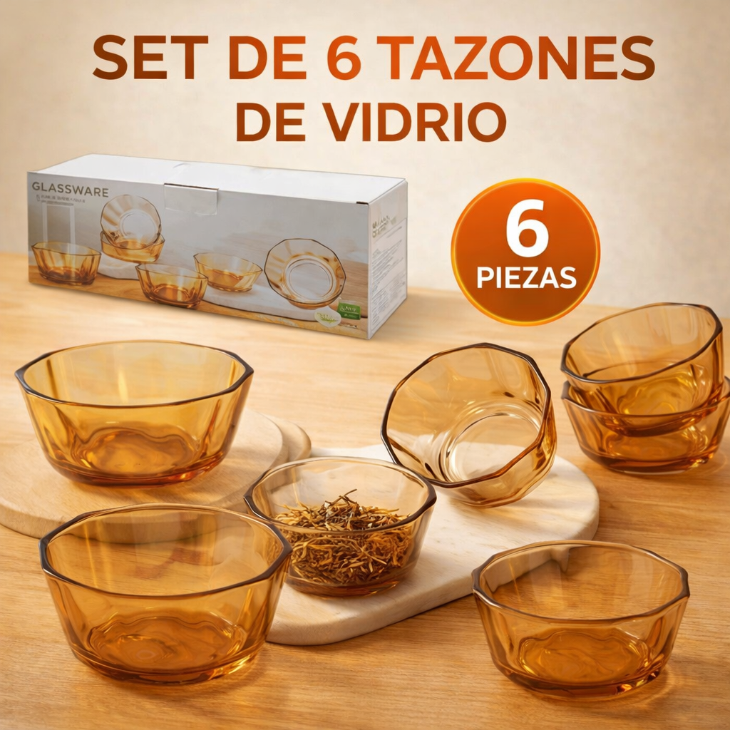 (LLEGANDO 27 DE MARZO) Set 6 Envases de Vidrio 41293