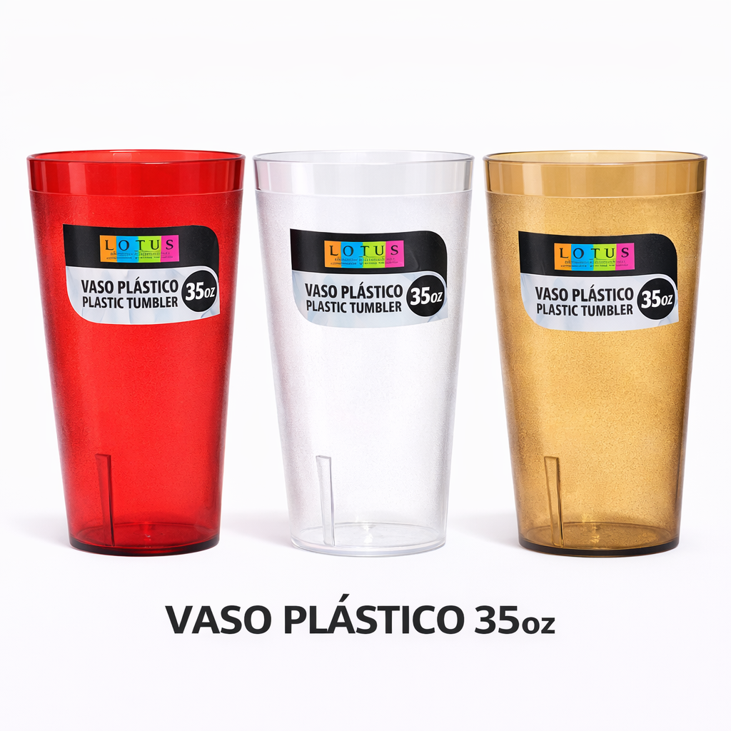 Vaso de Policarbonato 35oz 3 Colores Disponibles Lotus 021-19378 LOTUS