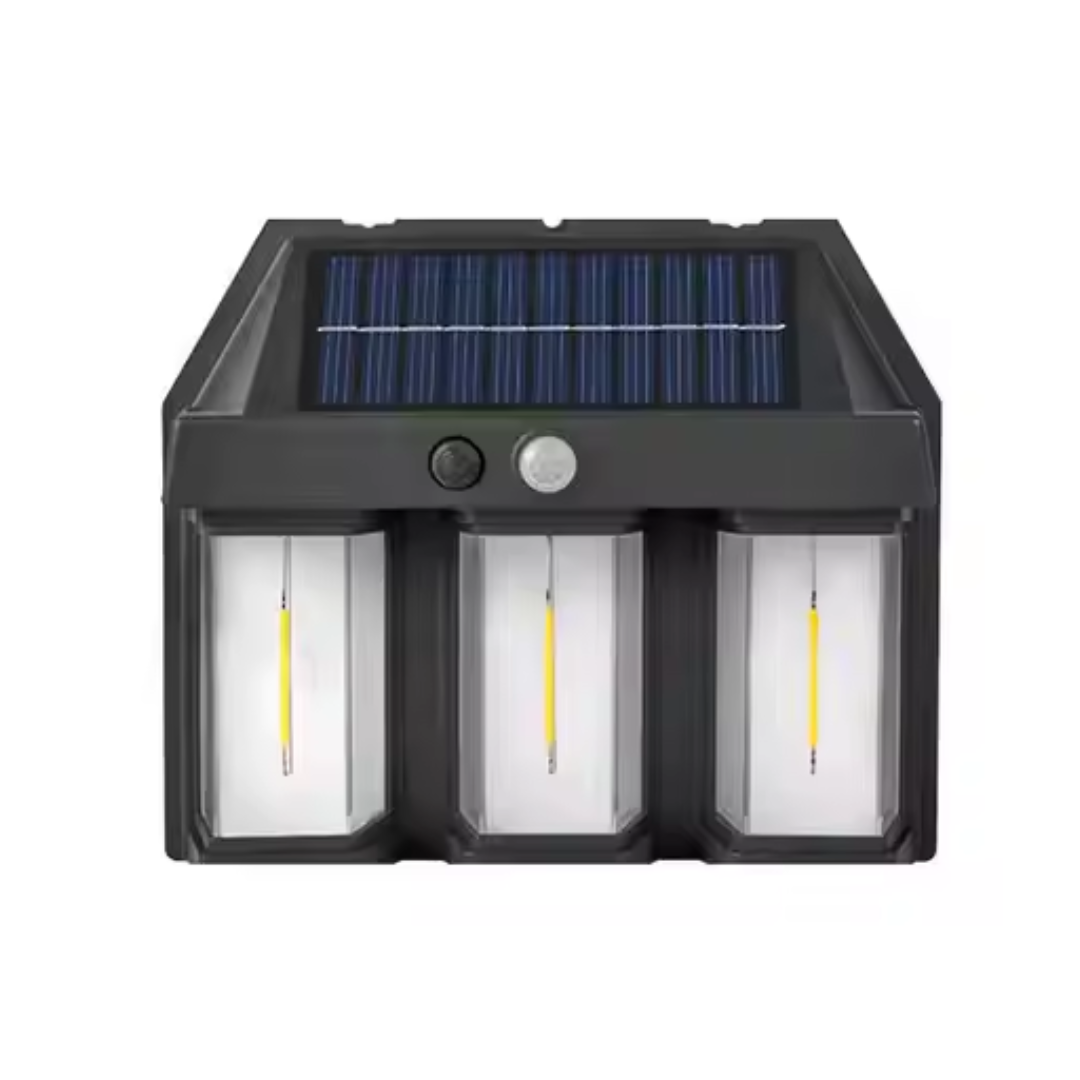Lampara de Pared para Exterior 3 LED con Panel Solar 88368 Selecto