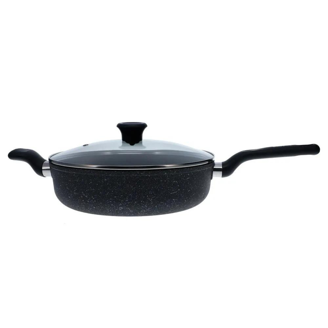 Sartén de Aluminio Fundido con Tapa de Vidrio 28cm Gusto Imusa 8119300 IMUSA