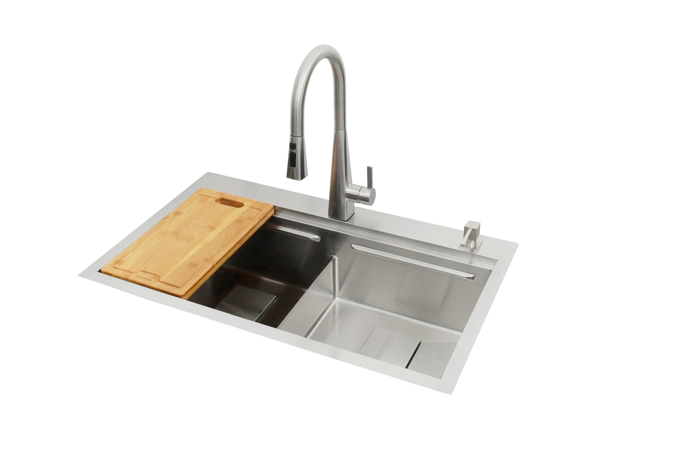 Kit Grifo + Fregador de Acero Inoxidable 2 Tinas Pescara Gasco GASCO