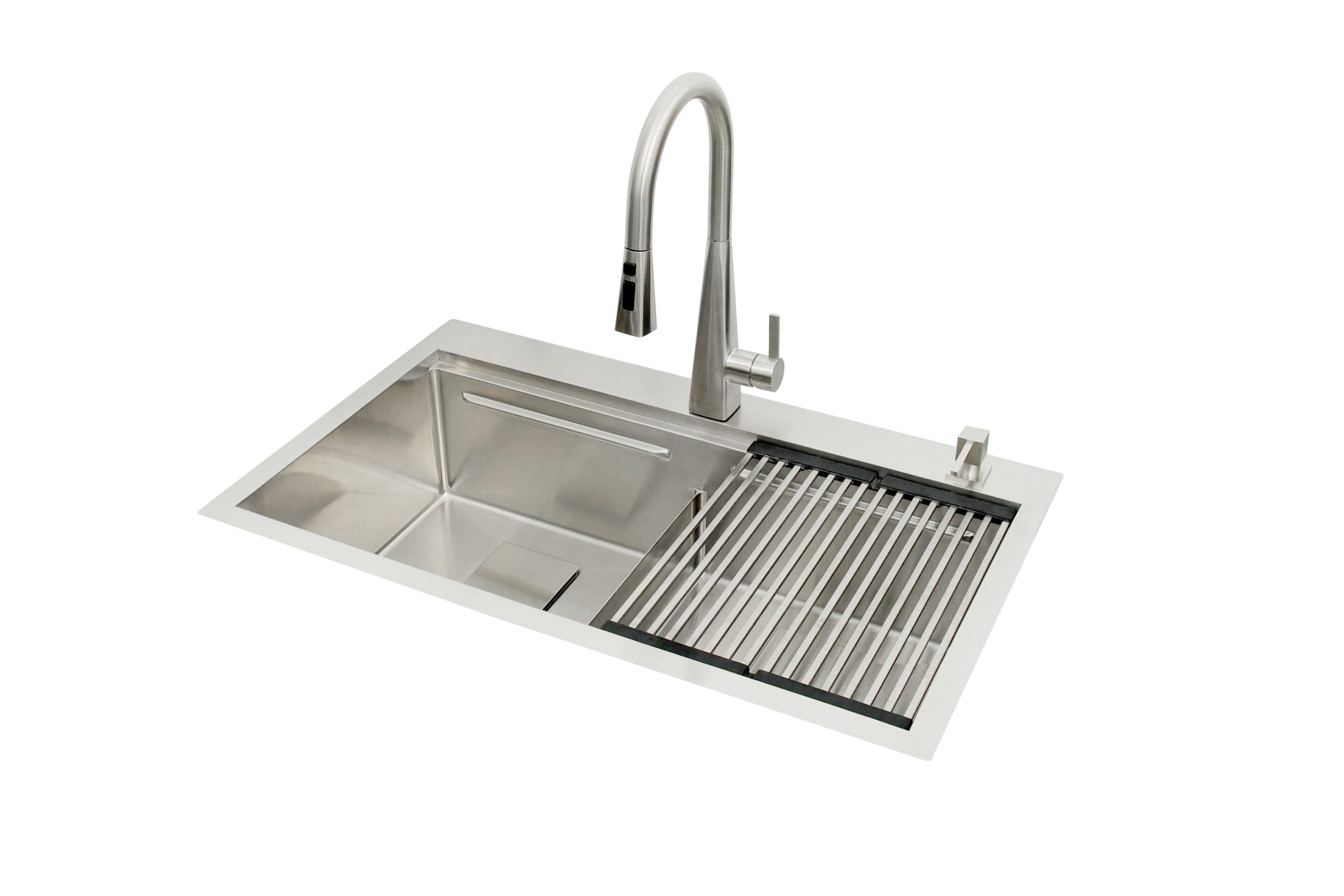 Kit Grifo + Fregador de Acero Inoxidable 2 Tinas Pescara Gasco