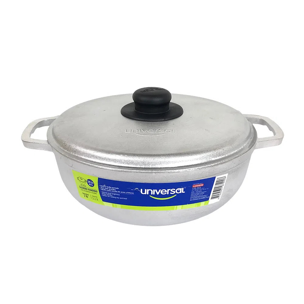Caldero de Aluminio con Tapa de 2.5lb/26cm Universal C-97500 UNIVERSAL