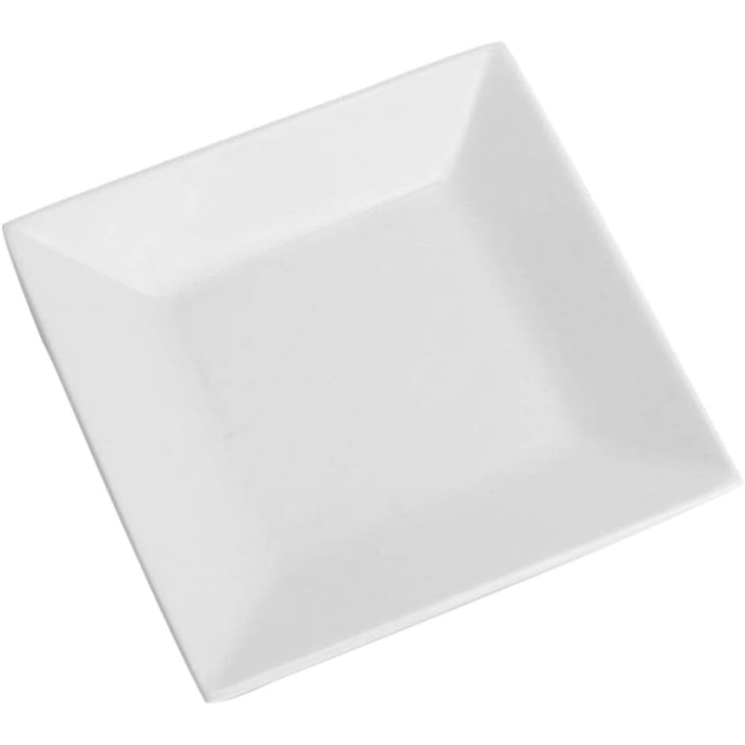 Plato de Melamina Cuadrado Blanco 8" BG-014-8W