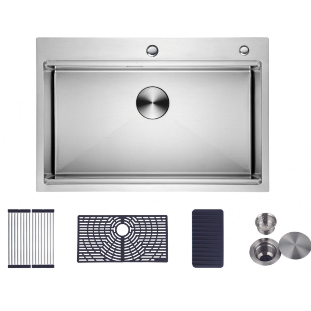 Fregador Sobre Bajo Tope de Acero Inoxidable Deluxe ONTARIO (SA) Gasco