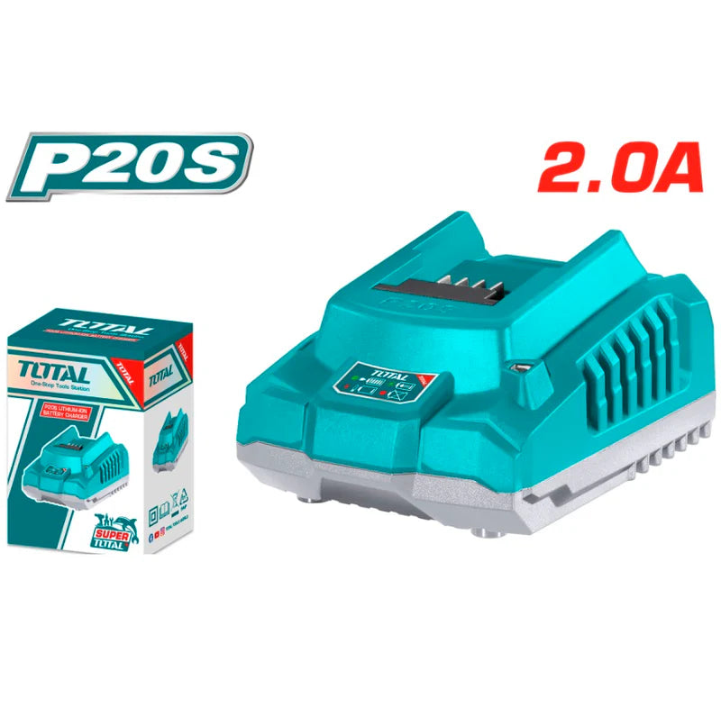Cargador 20V Rapido Para Baterias Total UTFCLI2001 TOTAL