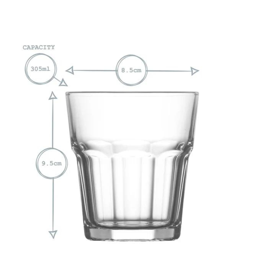 Set de 6 Vasos Aras de Whisky 10-1/4oz Vidrio LV-ARA233F LAV LAV