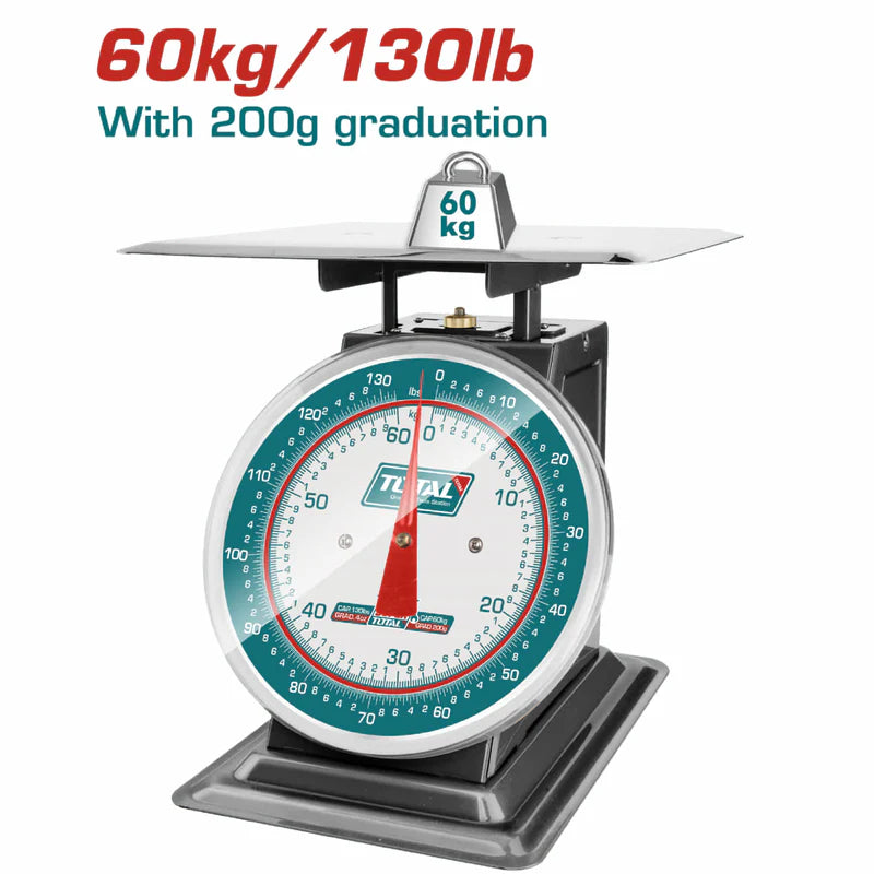 Báscula De Resorte Para Pesar 60Kg Graduación 200G Pantalla: Placa De Dial. Pesa De Aguja. Balanza Pesa. TESA5601
