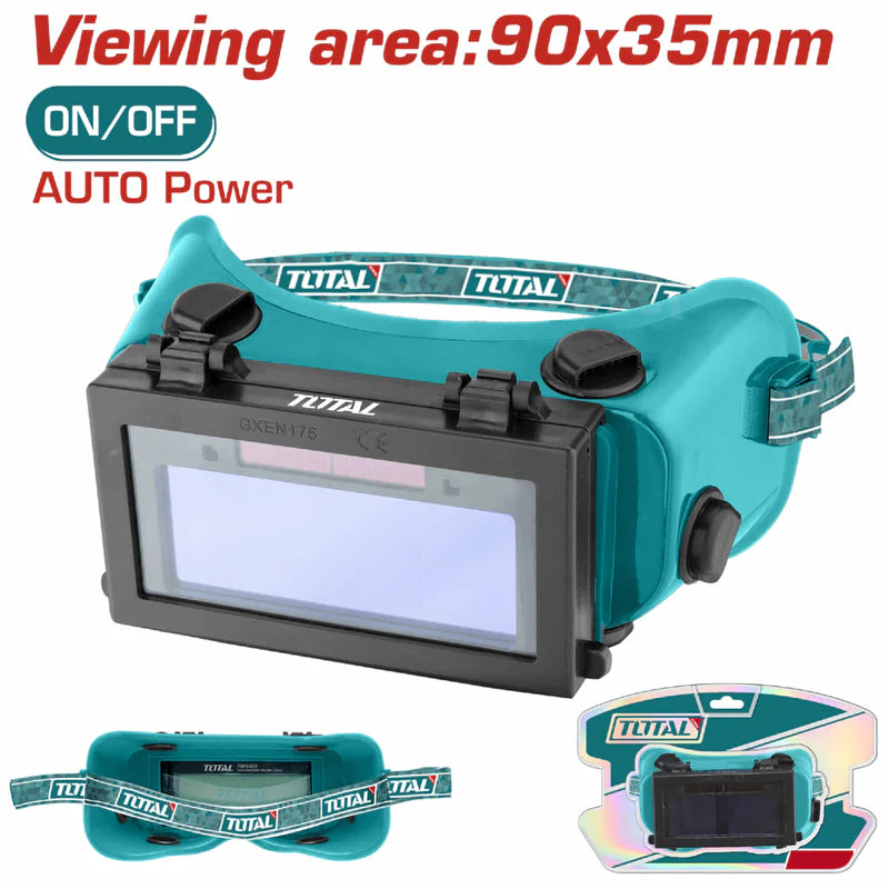 Lentes De Soldar Con Oscurecimiento Automático. Area De Visión: 90X35mm. Gafas De Soldadura DIN11.