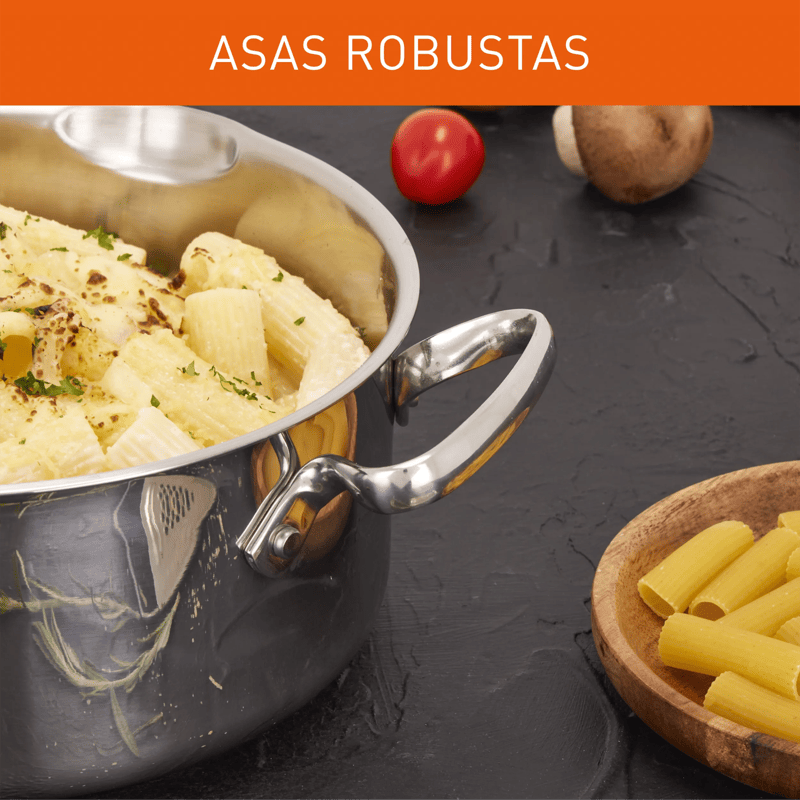 Olla de Acero Inoxidable Maestro con Tapa de Vidrio IMUSA 24 cm para Cocinar Arroz, Sopas, Guisos, Carnes y Cocina Diaria G7614684
