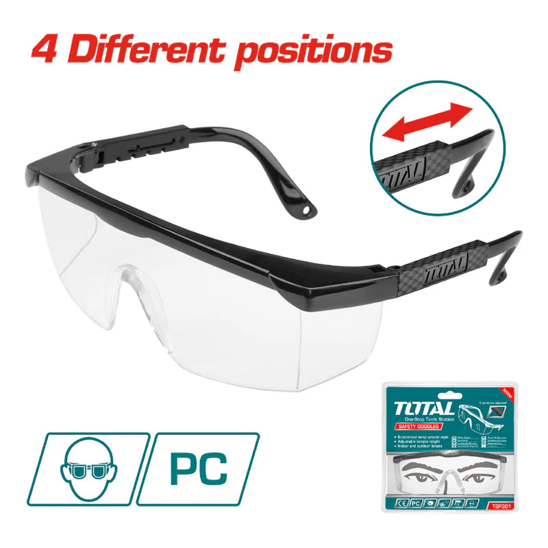 Lentes De Seguridad Transparentes. Total TSP301 TOTAL
