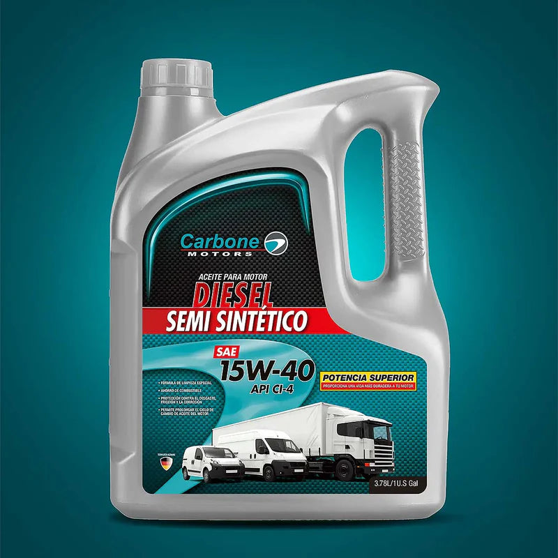 ACEITE DE MOTOR 15W-40 SAE API CI-4 SEMI SINTETICO PARA MOTORES DIESEL ( 1 GALON ) CAR-X109