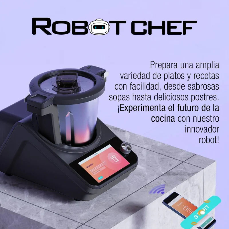 Robot De Cocina Inteligente 3L Robot Chef Carbone 30 En 1. Cocina 1000 Recetas Con Inteligencia Artificial AI KR-K3501 CARBONE