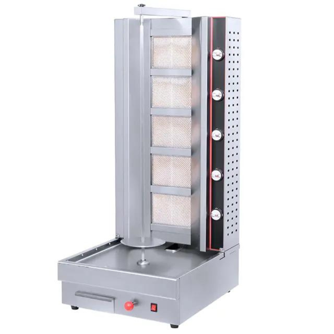 Equipo de Shawarma a Gas de 5 Quemadores HGS-R5 Kebab. Selecto