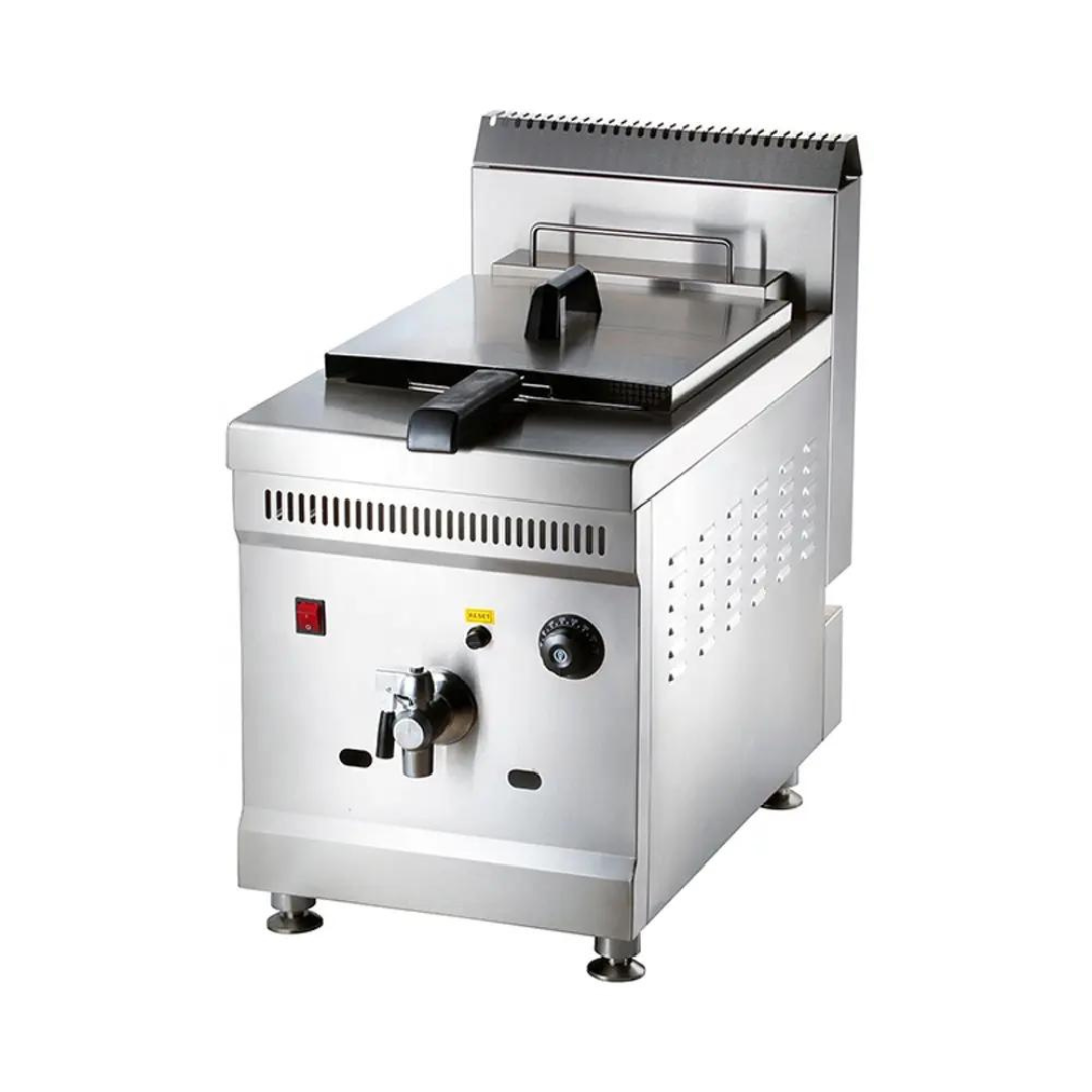 Freidora a Gas de 18L con Termostato & Drenaje 350*680*610mm LGF-71A Selecto