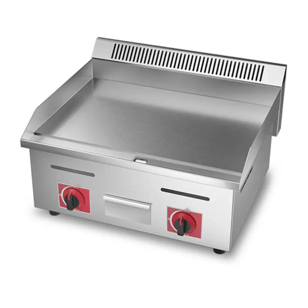 Plancha a Gas de Acero Inoxidable 2 Quemadores 550*450*345mm FCS-718 Selecto