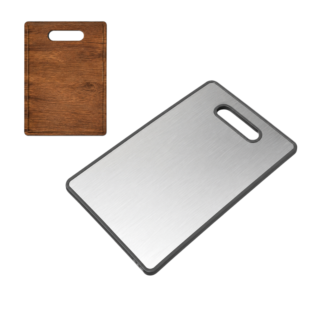 Tabla para Cortar de Acero Inoxidable 37.5 × 29.5 cm | Tabla de Picar | NS448526