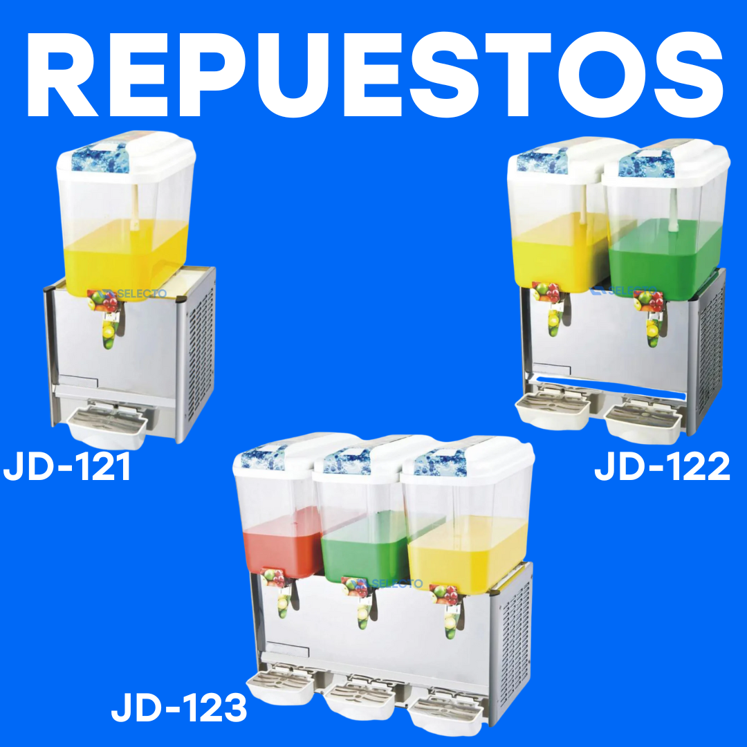 Repuestos para Dispensadores de Jugos. Chicheras JD-121 JD-122 JD-123 Selecto