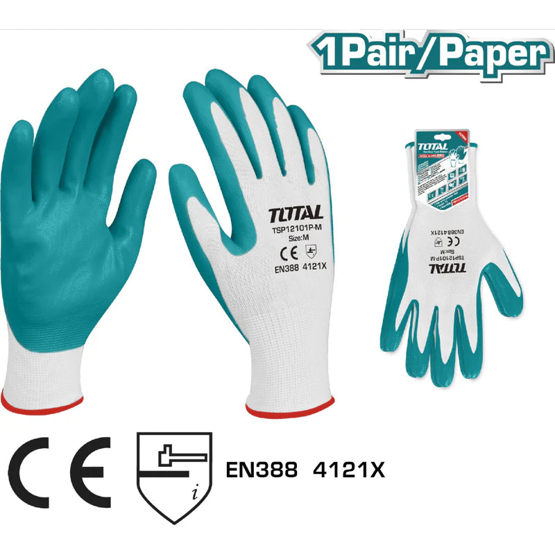 (1 Par) Guantes De Nitrilo En La Palma. Total TOTAL