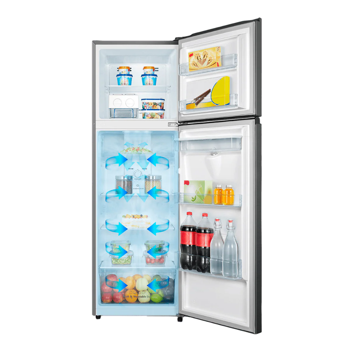 Refrigeradora Top Mount 8.8 pies con Dispensador de Agua Inverter Hisense RT1N250NMD