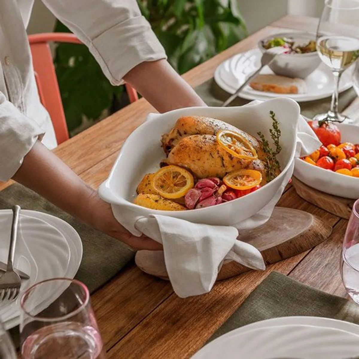 Bandeja Asador de Vidrio Blanco Marinex 65591701426732