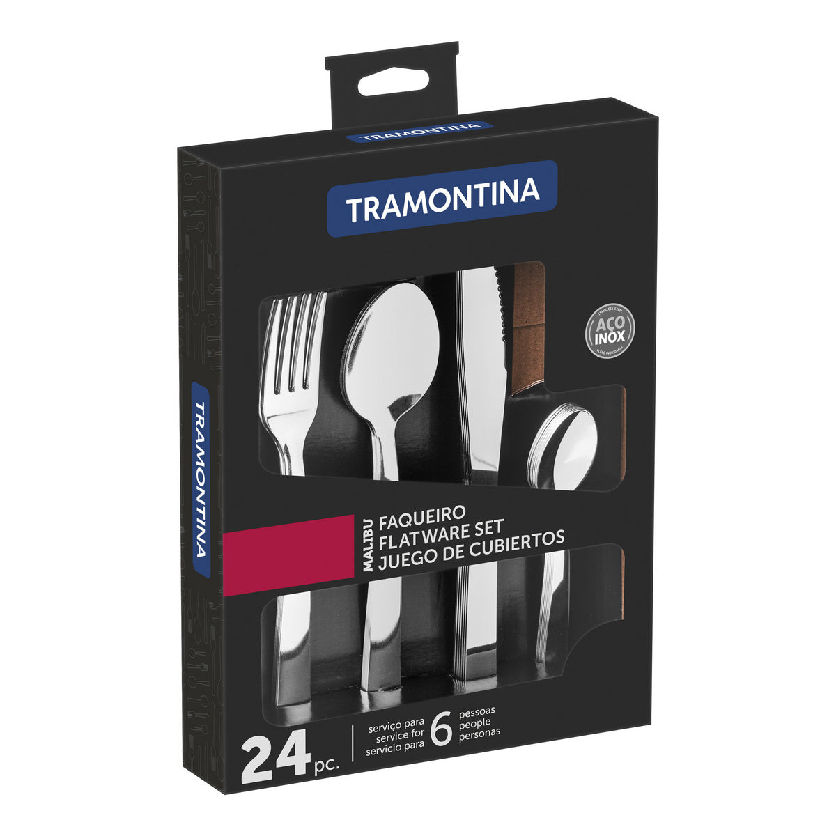 Juego de 24 Cubiertos de Acero Inoxidable Tramontina 23798/046